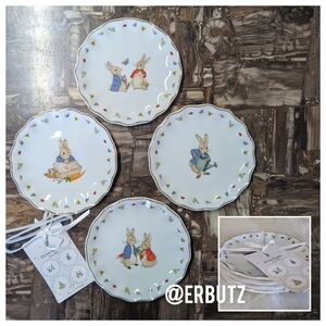 Beatrix Potter ™️ Peter Rabbit Assorted Plate Set with Scalloped Edge, 4 Pack
